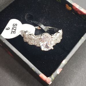 Oval Braided Engagement Ring Size 9
